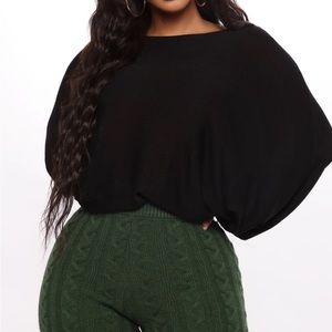 In A Cinch Dolman Pullover - Black